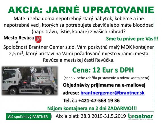 Akcia: Jarné upratovanie Akcia: Jarné upratovanie